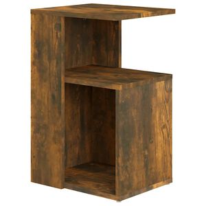 vidaXL Table d'appoint Ch&ecirc;ne fum&eacute; 36x30x56 cm Bois d'ing&eacute;nierie