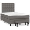 vidaXL Sommier &agrave; lattes de lit avec matelas Gris 120x200 cm Similicuir