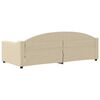 vidaXL Lit de repos sans matelas cr&egrave;me 90x200 cm tissu