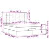 vidaXL Cadre de lit ottoman avec matelas gris clair 200x200 cm velours