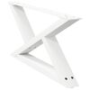vidaXL Pieds de table basse 2 pi&egrave;ces Blanc 70 x (30-31,3) cm Acier