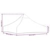 vidaXL Toit de tente de r&eacute;ception 2x2 m Blanc 270 g/m&sup2;
