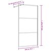 vidaXL Paroi de douche avec verre ESG transparent rouge 100x195 cm