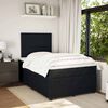 vidaXL Sommier &agrave; lattes de lit avec matelas Noir 120x200 cm Velours