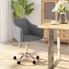 vidaXL Chaise pivotante de salle &agrave; manger Gris clair Tissu