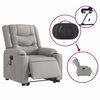 vidaXL Fauteuil inclinable de massage &eacute;lectrique gris nuage tissu