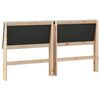 vidaXL T&ecirc;te de lit capitonn&eacute;e Gris clair 200 cm Pin massif
