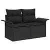 vidaXL Ensemble de canapé de jardin avec coussin 13 pcs Noir