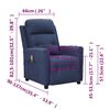 vidaXL Fauteuil de massage Bleu Tissu