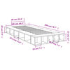 vidaXL Cadre de lit sans matelas ch&ecirc;ne marron 100x200 cm