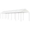 vidaXL Belv&eacute;d&egrave;re avec toit blanc 13,38x2,28x2,69 m poly&eacute;thyl&egrave;ne
