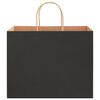 vidaXL Sacs en papier 50 pcs avec poign&eacute;es noir 32x22x24 cm