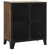 vidaXL Armoires de rangement 2 pcs Marron 72x36x82 cm M&eacute;tal et MDF