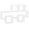 vidaXL &Eacute;tag&egrave;re murale forme d'auto Blanc 82x15x51 cm Bois d&rsquo;ing&eacute;nierie