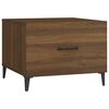 vidaXL Tables basses avec pieds en m&eacute;tal 2 pcs Ch&ecirc;ne marron 50x50x40cm