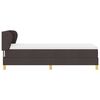 vidaXL Lit &agrave; ressorts avec matelas Marron fonc&eacute; 80 x 200 cm tissu