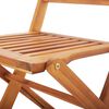 vidaXL Ensemble &agrave; manger pliable 5pcs Bois d'acacia solide