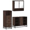 vidaXL Ensemble de meubles de salle de bain 3 pcs Chêne marron