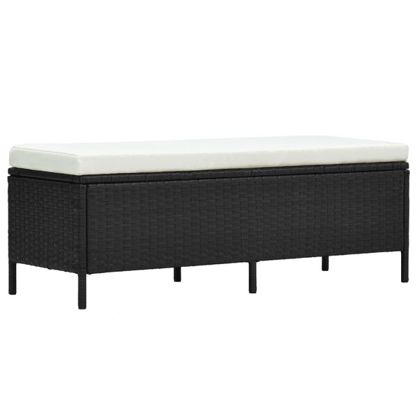 vidaXL Salon de jardin 3 pcs avec coussins R&eacute;sine tress&eacute;e Noir
