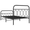 vidaXL Cadre de lit m&eacute;tal sans matelas avec pied de lit noir 107x203cm