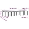 vidaXL Table de jardin pour repas Gris clair 400 x 100 x 73 cm