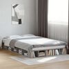 vidaXL Cadre de lit sans matelas gris béton 135x190 cm
