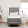 vidaXL Lit &agrave; ressorts avec matelas Taupe 100 x 200 cm tissu