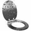 vidaXL Si&egrave;ge de toilette &agrave; fermeture douce Gris 44 x 38 cm Panneau MDF