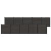 vidaXL Ensemble de Cl&ocirc;ture 10 pc 1737 x 186 cm WPC et Aluminium Noir