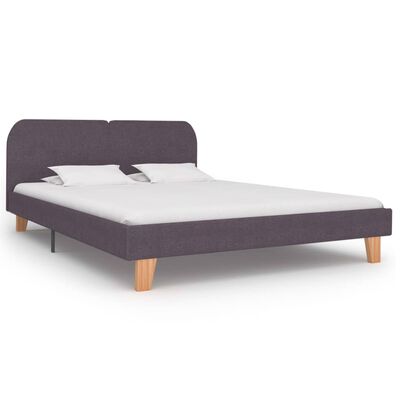 vidaXL Cadre de lit sans matelas taupe tissu 180x200 cm