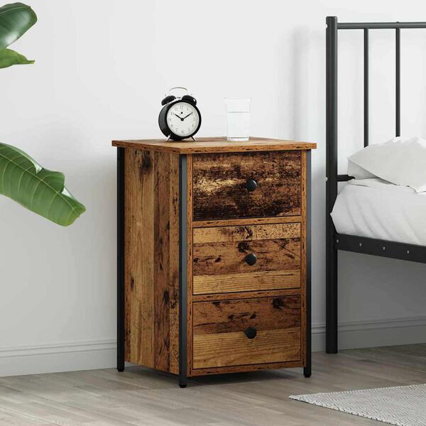 vidaXL Cabinet de chevet Marron 40 x 36 x 60 cm Bois Recycl&eacute; Solide