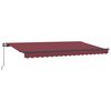 vidaXL Auvent R&eacute;tractable Bordeaux 350 x 200 cm tissu