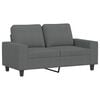 vidaXL Canap&eacute; &agrave; 2 places Gris fonc&eacute; 120 cm Tissu