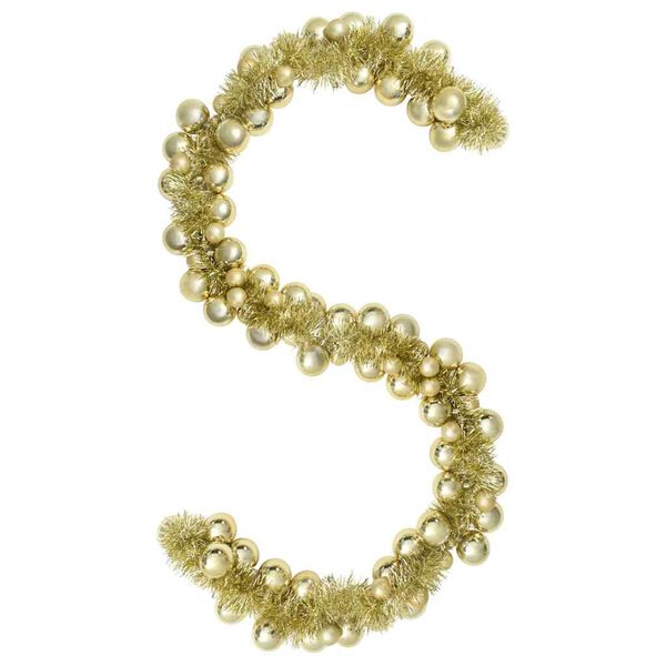 vidaXL Guirlande de Boules de Noël Doré 186 cm Polystyrène