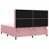 vidaXL Lit &agrave; ressorts avec matelas avec LED Rose 180 x 200 cm Velours