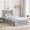 vidaXL Cadre de lit avec tiroir Gris Sonoma 90 x 200 cm Pin massif