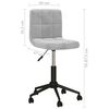 vidaXL Chaises &agrave; manger pivotantes lot de 2 gris clair velours
