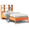 vidaXL Lit biblioth&egrave;que sans matelas cire marron 90x190 cm pin massif