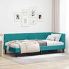 vidaXL Cadre de lit d'angle Turquoise 80 cm x 200 cm Velours