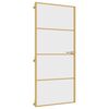 vidaXL Porte int&eacute;rieure mince dor&eacute; 93x201,5 cm verre tremp&eacute; aluminium