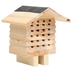 vidaXL H&ocirc;tel d'abeilles Bois de sapin massif 22x20x20 cm