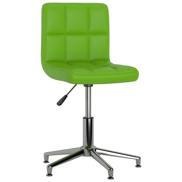 vidaXL Chaise &agrave; manger pivotante lot de 2 vert similicuir