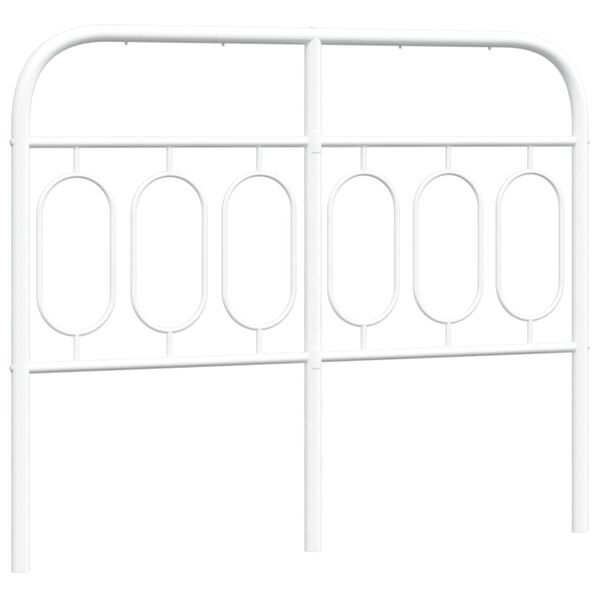 vidaXL T&ecirc;te de lit de remplacement m&eacute;tal blanc 120 cm