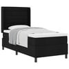 vidaXL Lit &agrave; ressorts avec coussin Noir 190 x 90 cm tissu