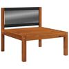 vidaXL Salon de jardin 3 pi&egrave;ces avec coussins en bois d'acacia et corde
