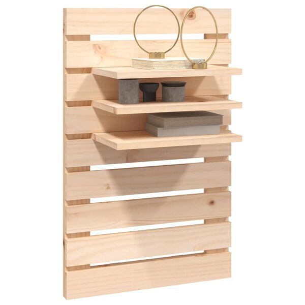vidaXL &Eacute;tag&egrave;res de chevet murales 2 pcs Bois de pin massif