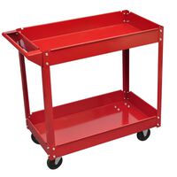 vidaXL Chariot à outils d'atelier 100 kg rouge