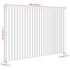vidaXL T&ecirc;te de lit murale Gris 166x3x110 cm Bois massif de pin