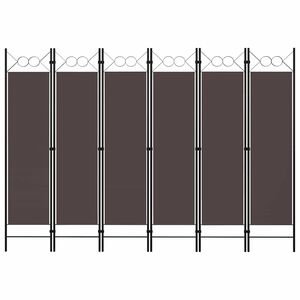 vidaXL Cloison de s&eacute;paration 6 panneaux Marron 240x180 cm