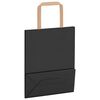 vidaXL Sacs en papier 50 pcs avec poign&eacute;es noir 18x8x22 cm
